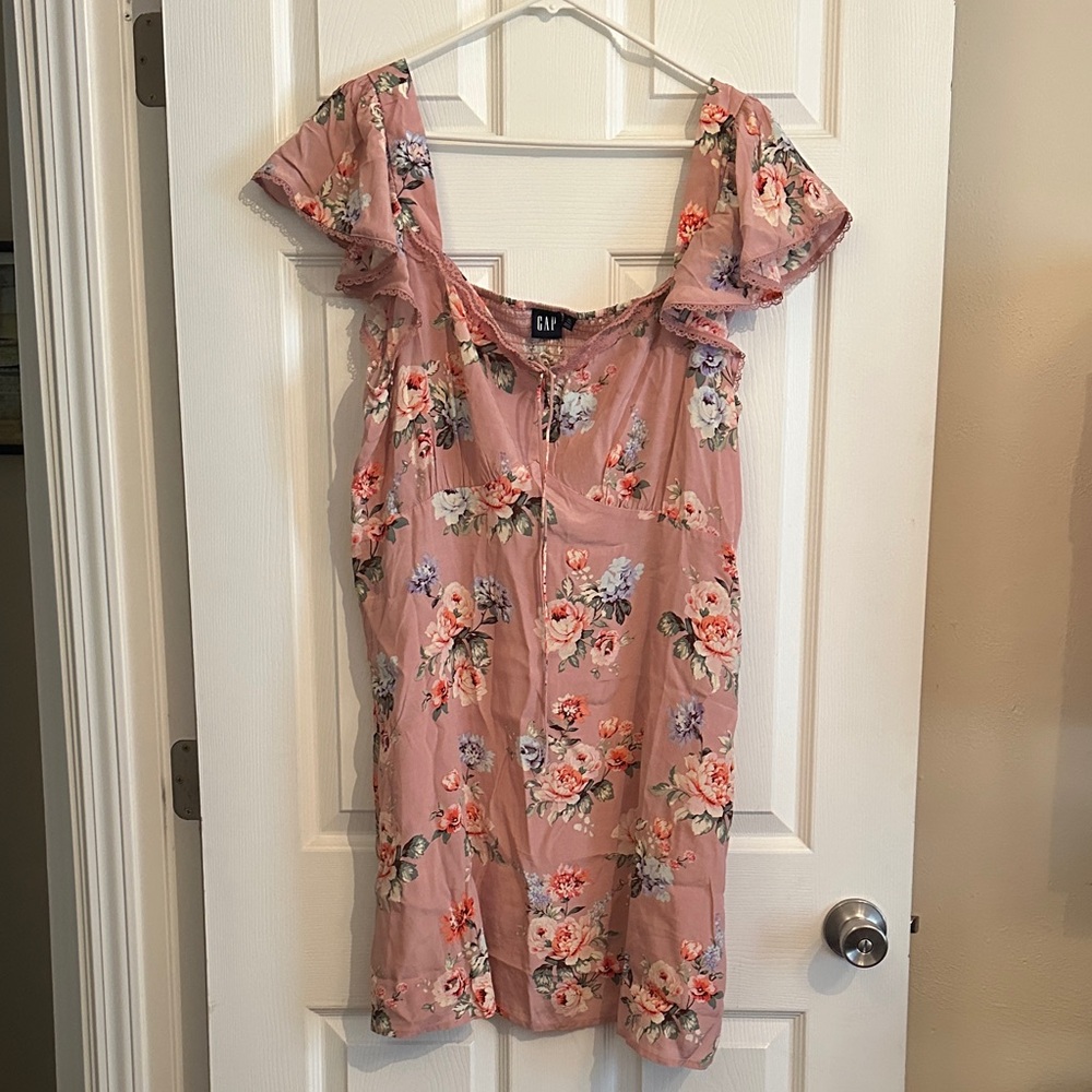 GAP Pink Floral Smocked Dress